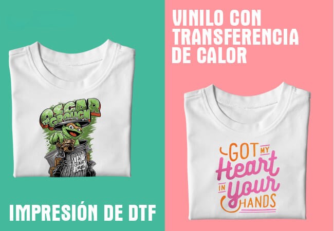 Diferencias entre vinilo y DTF en remera estampada