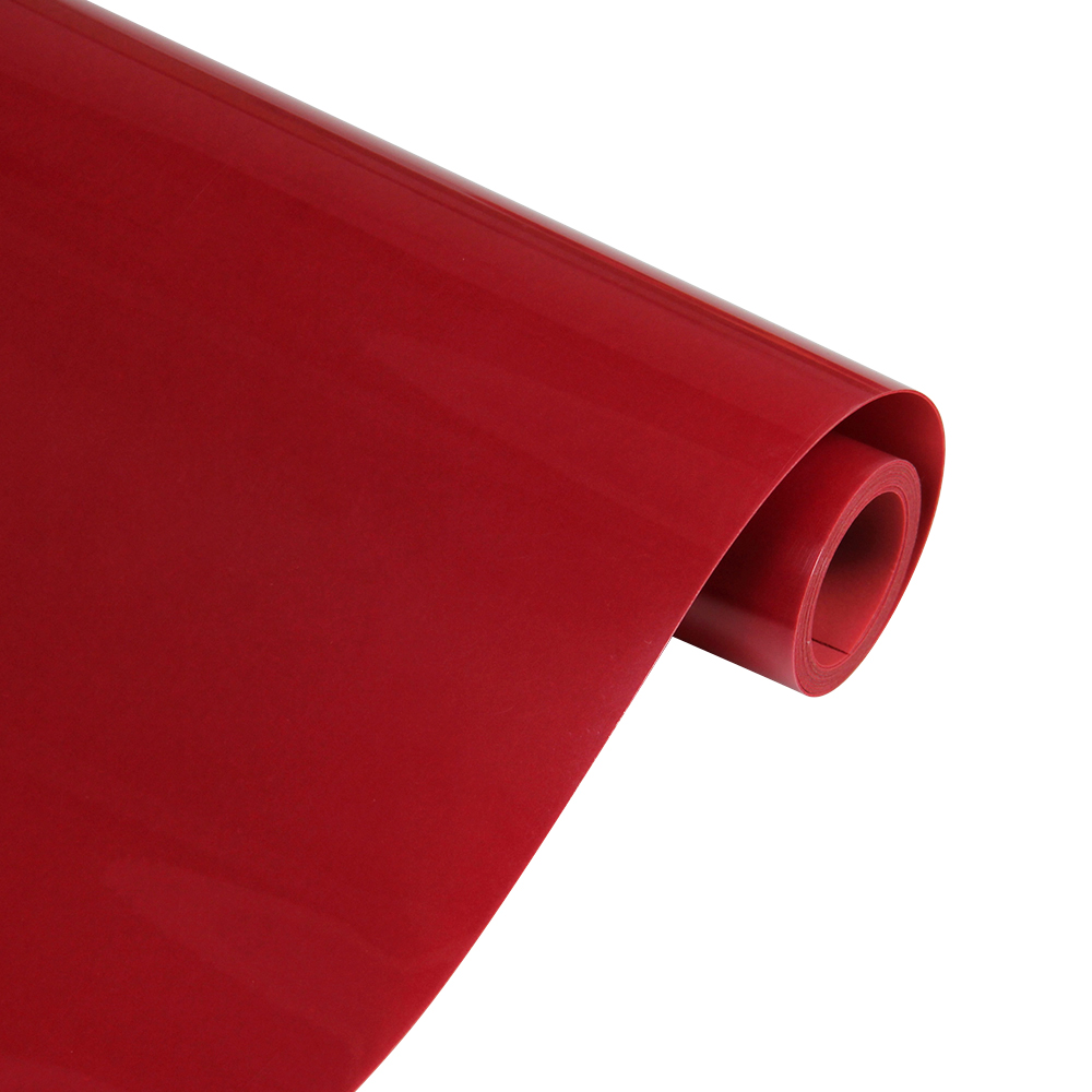 Vinilo Textil tipo Flock aterciopelado color rojo