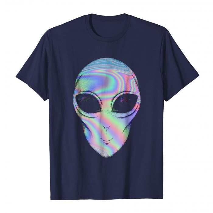 Remera con vinilo holográfico